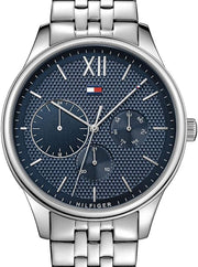  Shop Authentic Tommy Hilfiger Damon Chronograph Blue Dial Silver Steel Strap Watch for Men - 1791416 - Luxxuri
