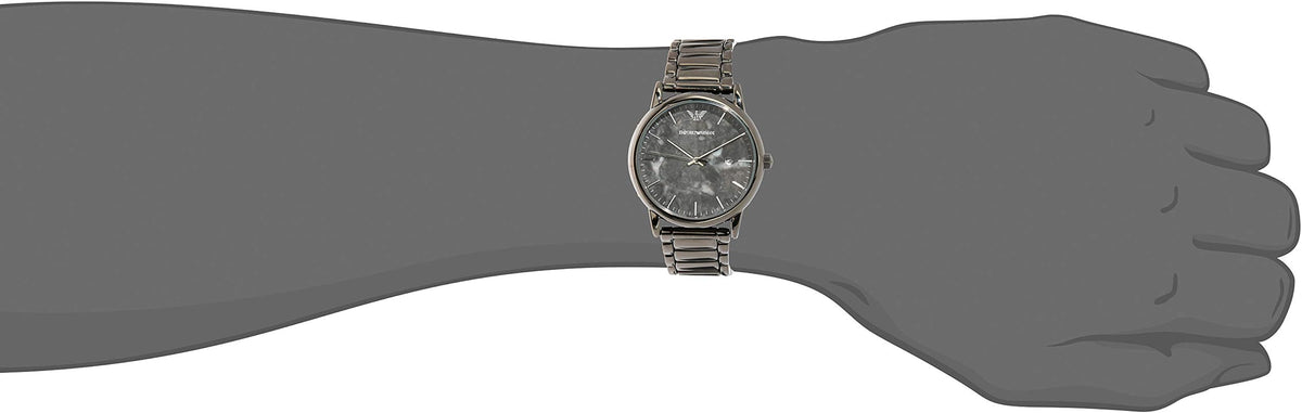  Shop Authentic Emporio Armani Luigi Analog Grey Dial Grey Steel Strap Watch For Men - AR11155 - Luxxuri