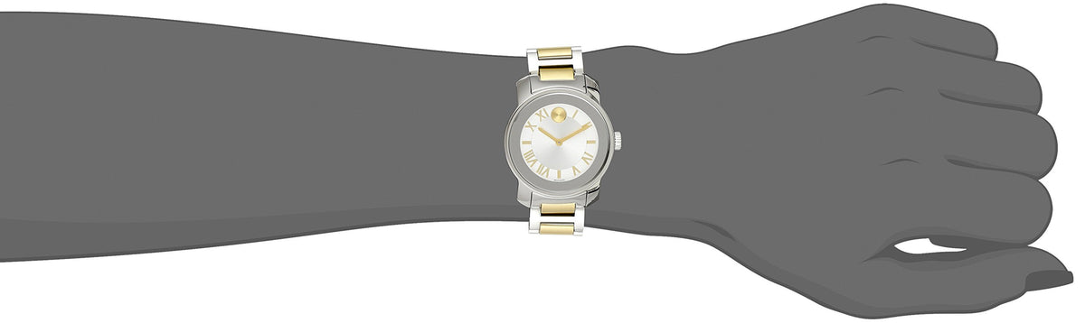  Shop Authentic Movado Bold Silver Dial Two Tone Steel Strap Watch for Women - 3600245 - Luxxuri