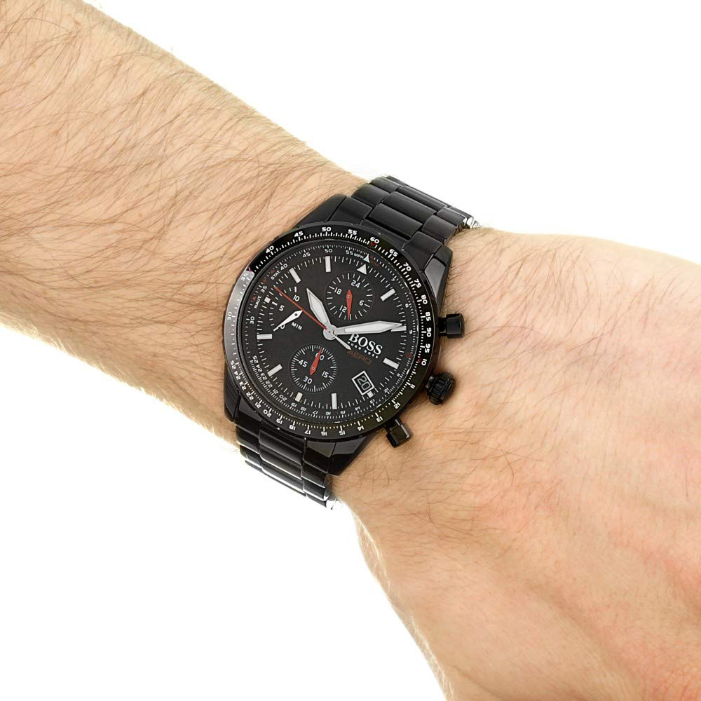  Shop Authentic Hugo Boss Aero Black Dial Black Steel Strap Watch for Men - 1513771 - Luxxuri