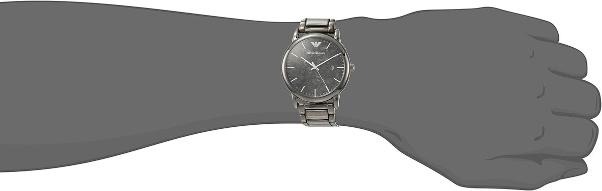  Shop Authentic Emporio Armani Luigi Analog Grey Dial Grey Steel Strap Watch For Men - AR11155 - Luxxuri
