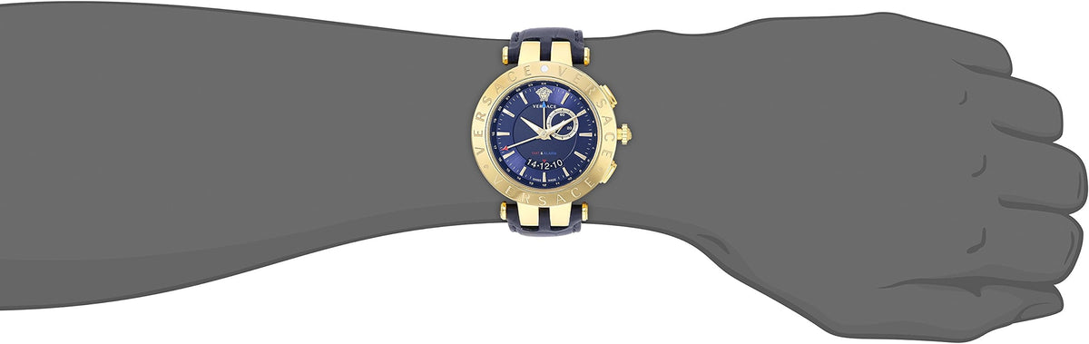  Shop Authentic Versace Race GMT Blue Dial Blue Leather Strap Watch For Men - 29G70D282 - Luxxuri