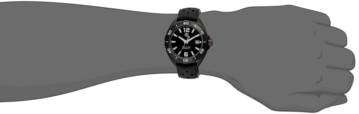  Shop Authentic Tag Heuer Formula 1 Automatic Black Dial Black Rubber Strap Watch for Men - WAZ2115.FT8023 - Luxxuri