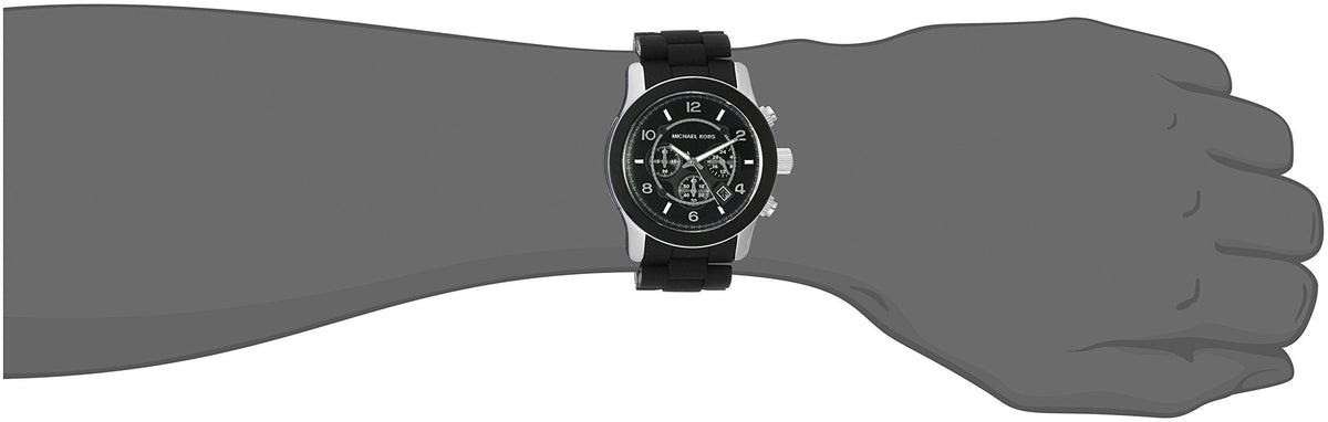  Shop Authentic Michael Kors Runway Black Dial Black Rubber Strap Watch for Men - MK8107 - Luxxuri
