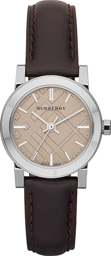  Shop Authentic Burberry The City Beige Dial Brown Leather Strap Watch for Women - BU9208 - Luxxuri
