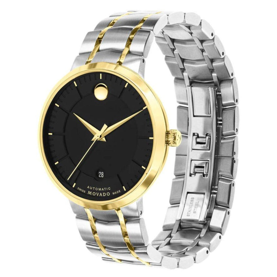  Shop Authentic Movado 1881 Automatic Black Dial Two Tone Steel Strap Watch For Men - 0606916 - Luxxuri