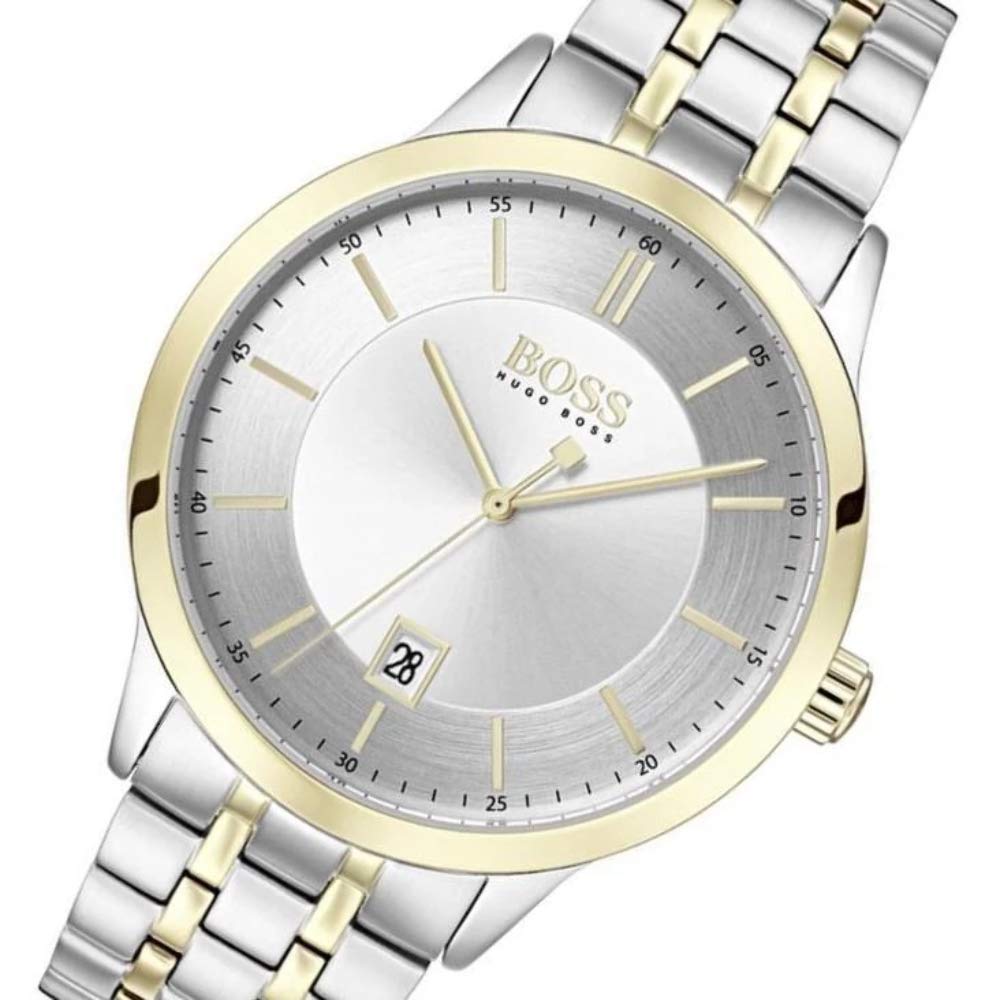  Shop Authentic Hugo Boss Classic Silver Dial Two Tone Steel Strap Watch for Men - 1513687 - Luxxuri