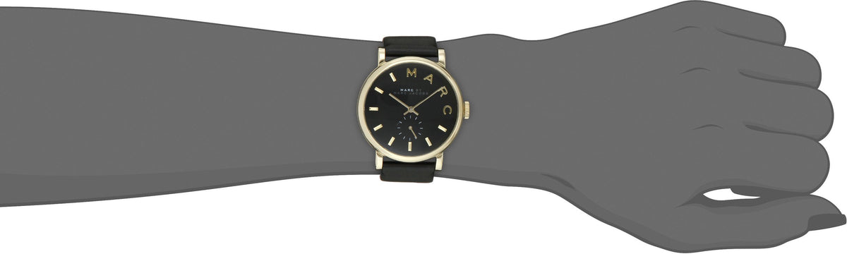  Shop Authentic Marc Jacobs Baker Black Dial Black Leather Strap Watch for Women - MBM1269 - Luxxuri