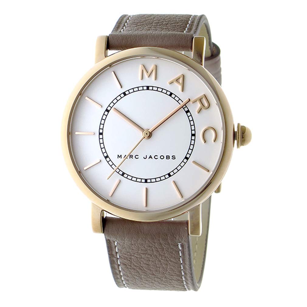  Shop Authentic Marc Jacobs Roxy White Dial Cement Brown Leather Strap Watch for Women - MJ1533 - Luxxuri