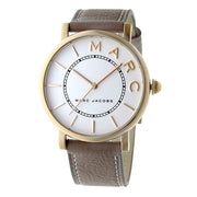  Shop Authentic Marc Jacobs Roxy White Dial Cement Brown Leather Strap Watch for Women - MJ1533 - Luxxuri