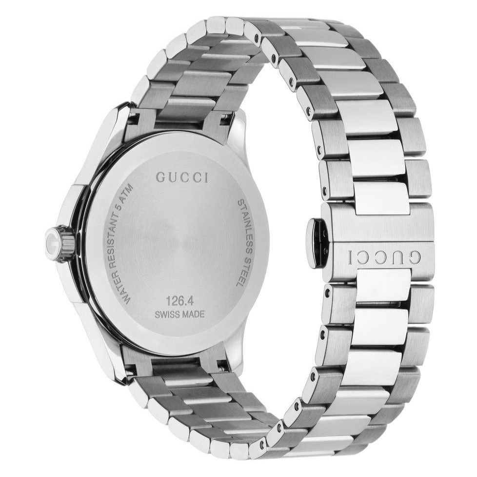  Shop Authentic Gucci G Timeless Grey Dial Silver Steel Strap Watch For Men - YA126441 - Luxxuri