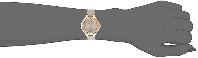  Shop Authentic Swarovski Lovely Crystals Mini Grey Dial Grey Leather Strap Watch for Women - 5261481 - Luxxuri