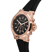  Shop Authentic Michael Kors Dylan Black Dial Black Rubber Strap Watch for Men - MK8184 - Luxxuri