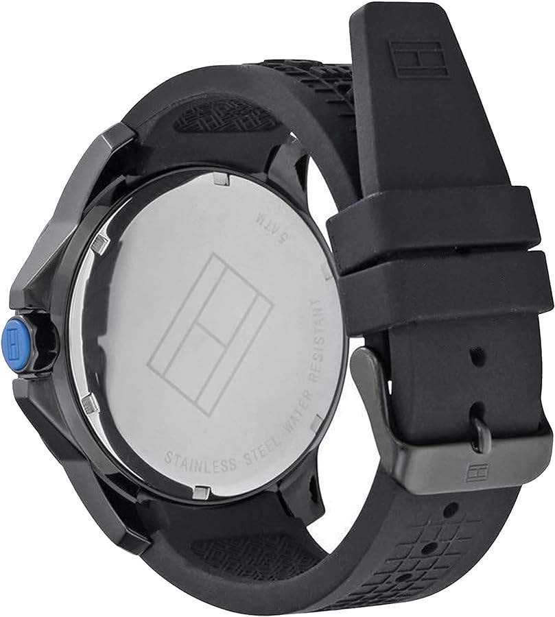  Shop Authentic Tommy Hilfiger Sport Multifunction Black Dial Black Rubber Strap Watch for Men - 1790983 - Luxxuri