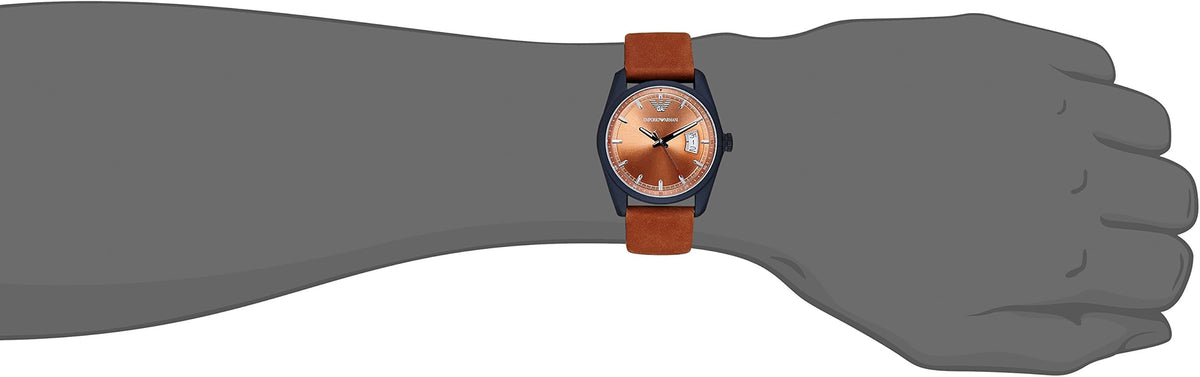  Shop Authentic Emporio Armani Sportivo Analog Brown Dial Brown Leather Strap Watch For Men - AR6080 - Luxxuri