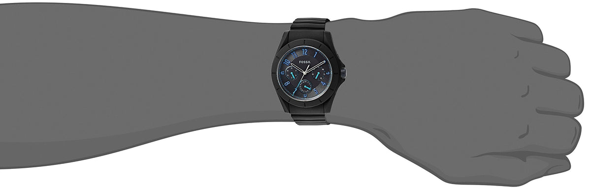  Shop Authentic Fossil Popstastic Sport Black Dial Black Rubber Strap Watch for Men - FS5222 - Luxxuri