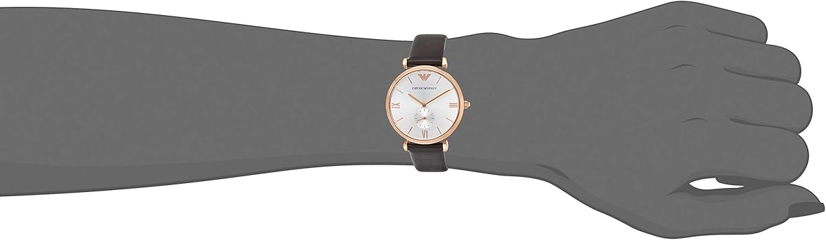  Shop Authentic Emporio Armani Classic Analog Silver Dial Brown Leather Strap Watch For Men - AR9038 - Luxxuri