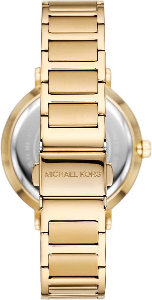  Shop Authentic Michael Kors Addyson Three-Hand White Dial Gold Steel Strap Watch for Women - MK4712 - Luxxuri