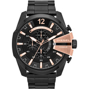  Shop Authentic Diesel Mega Chief Black Dial Black Steel Strap Watch For Men - DZ4309 - Luxxuri