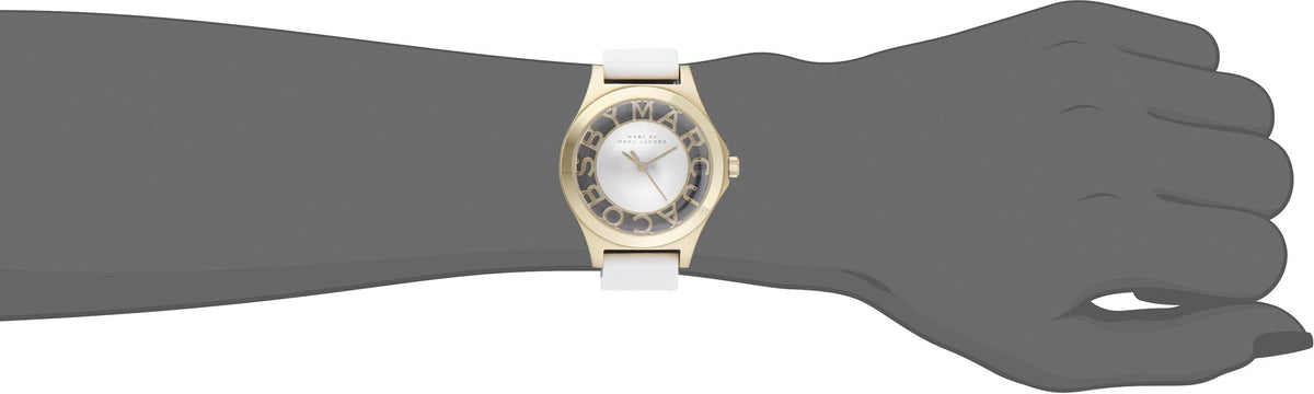  Shop Authentic Marc Jacobs Henry Skeleton White Dial White Leather Strap Watch for Women - MBM1339 - Luxxuri