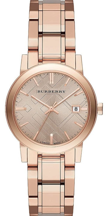  Shop Authentic Burberry The City Rose Gold Dial Rose Gold Steel Strap Watch for Women - BU9135 - Luxxuri