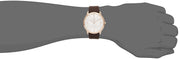  Shop Authentic Calvin Klein Minimal White Dial Brown Leather Strap Watch for Men - K3M216G6 - Luxxuri