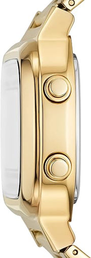  Shop Authentic Fossil Retro Digital Gold Dial Gold Steel Strap Watch for Men - FS5843 - Luxxuri