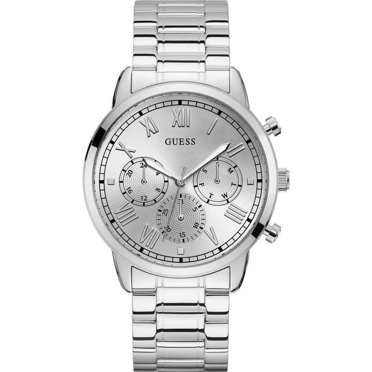  Shop Authentic Guess Hendrix Silver Dial Silver Steel Strap Watch for Men - GW0066G1 - Luxxuri