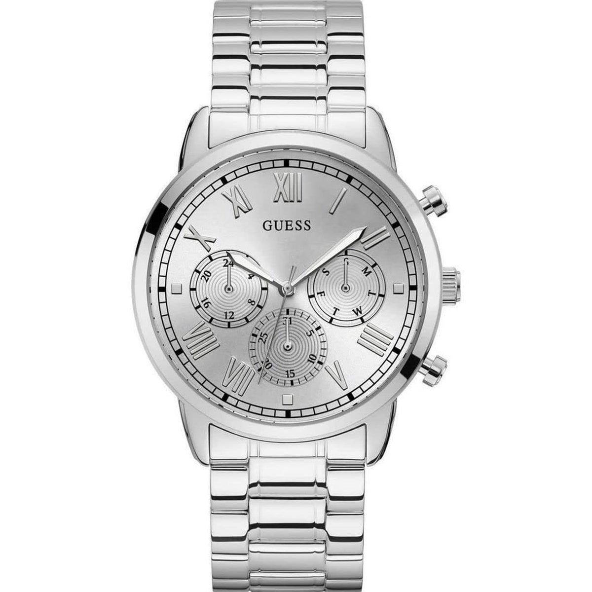 Shop Authentic Guess Hendrix Silver Dial Silver Steel Strap Watch for Men - GW0066G1 - Luxxuri