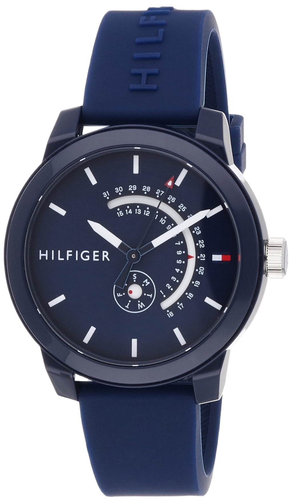  Shop Authentic Tommy Hilfiger Denim Quartz Blue Dial Blue Rubber Strap Watch for Men - 1791482 - Luxxuri