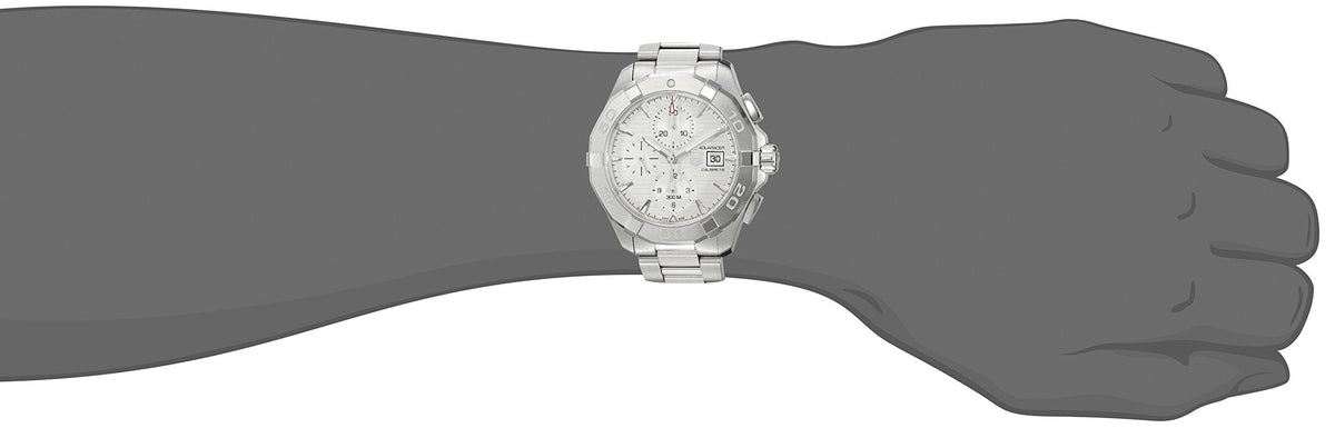  Shop Authentic Tag Heuer Aquaracer Caliber 16 Automatic Chronograph White Dial Silver Steel Strap Watch for Men - CAY2111.BA0927 - Luxxuri
