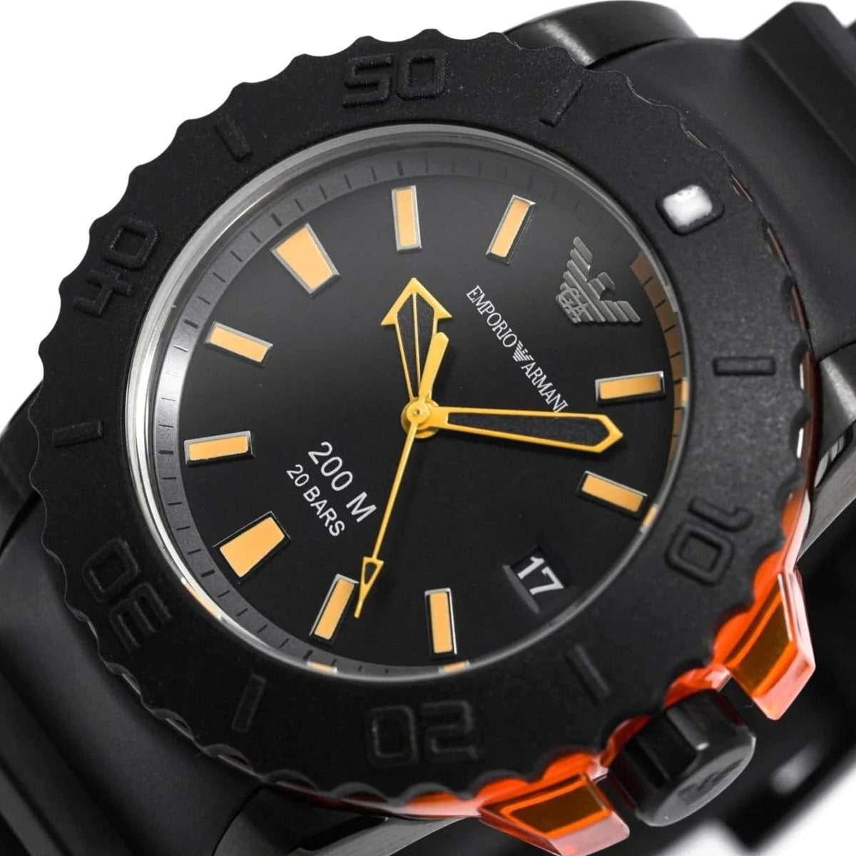  Shop Authentic Emporio Armani Sportivo Quartz Black Dial Black Silicone Strap Watch For Men - AR5969 - Luxxuri