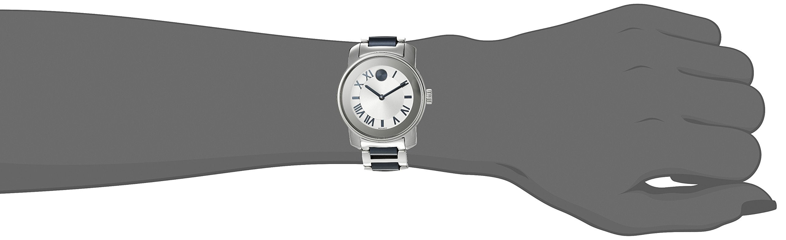  Shop Authentic Movado Bold Silver Dial Two Tone Steel Strap Watch For Women - 3600354 - Luxxuri