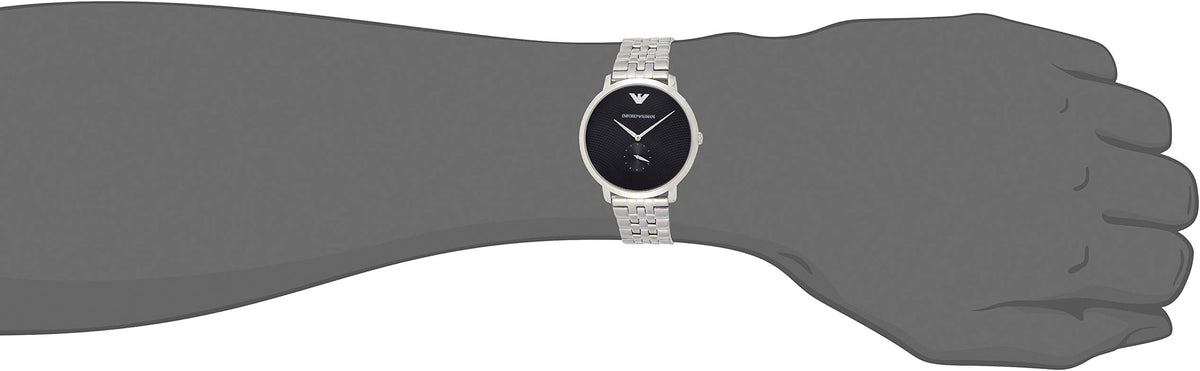  Shop Authentic Emporio Armani Classic Quartz Black Dial Silver Steel Strap Watch For Men - AR11161 - Luxxuri