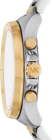  Shop Authentic Michael Kors Brecken Chronograph White Dial Two Tone Steel Strap Watch For Men - MK9064 - Luxxuri