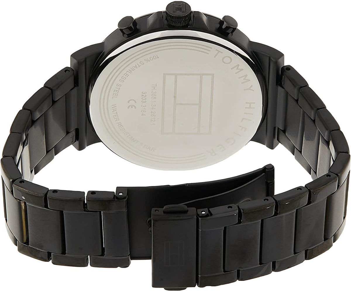  Shop Authentic Tommy Hilfiger Daniel Black Dial Black Steel Strap Watch for Men - 1710414 - Luxxuri