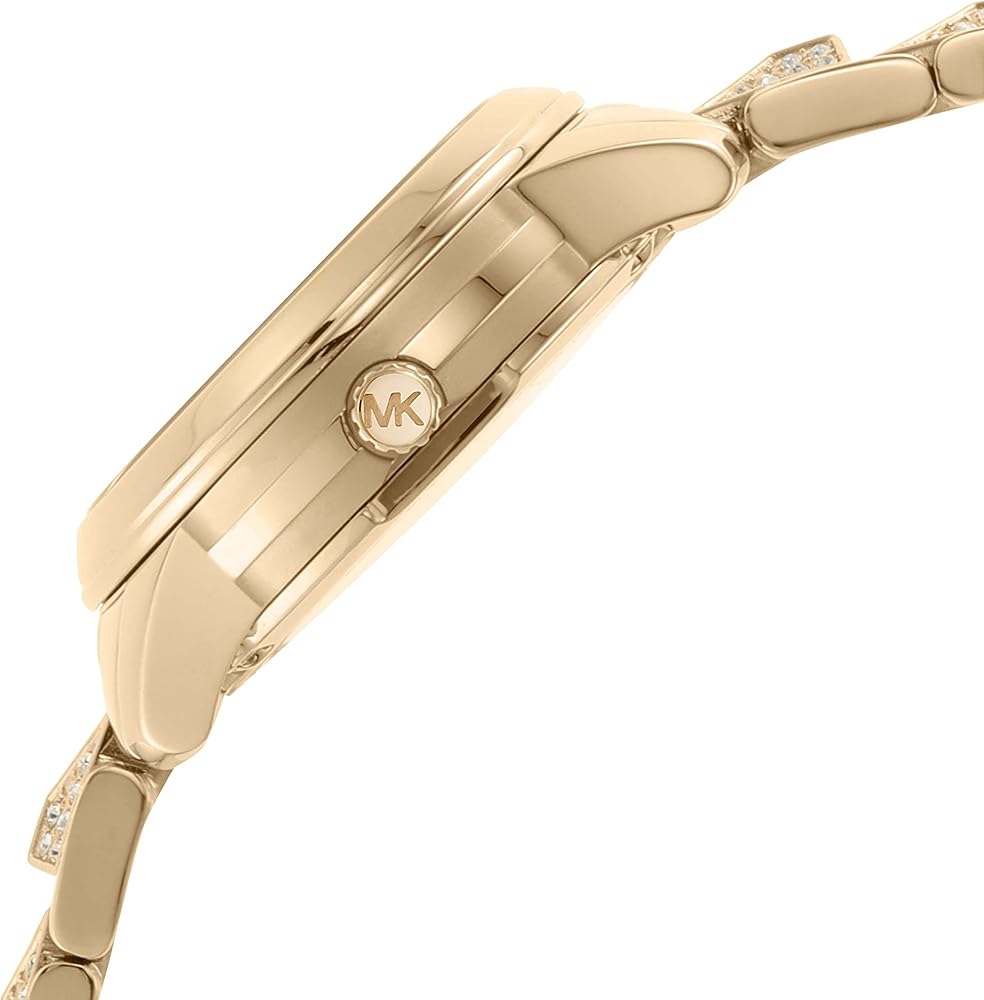  Shop Authentic Michael Kors Runway Mercer Analog Brown Dial Gold Steel Strap Watch For Women - MK6855 - Luxxuri