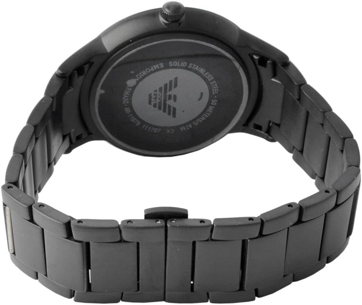  Shop Authentic Emporio Armani Renato Quartz Black Dial Black Steel Strap Watch For Men - AR11079 - Luxxuri