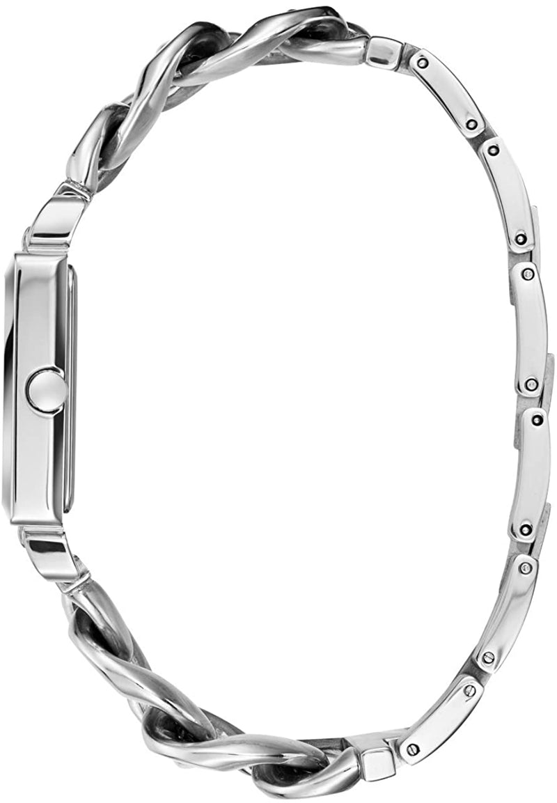  Shop Authentic Guess Vanity Silver Dial Silver Steel Strap Watch for Women - W1029L1 - Luxxuri