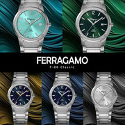  Shop Authentic Salvatore Ferragamo F-80 Classic Tiffany Blue Dial Silver Steel Strap Watch for Men - SFDT02323 - Luxxuri