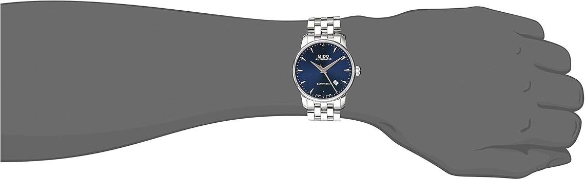  Shop Authentic Mido Baroncelli II Automatic Blue Dial Silver Steel Strap Watch For Men - M8600.4.15.1 - Luxxuri