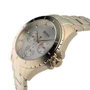  Shop Authentic Hugo Boss Premiere White Dial Gold Steel Strap Watch for Women - 1502445 - Luxxuri