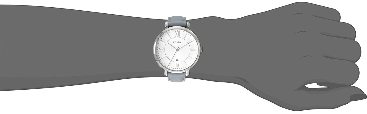  Shop Authentic Fossil Jacqueline White Dial Light Blue Leather Strap Watch for Women - ES3821 - Luxxuri