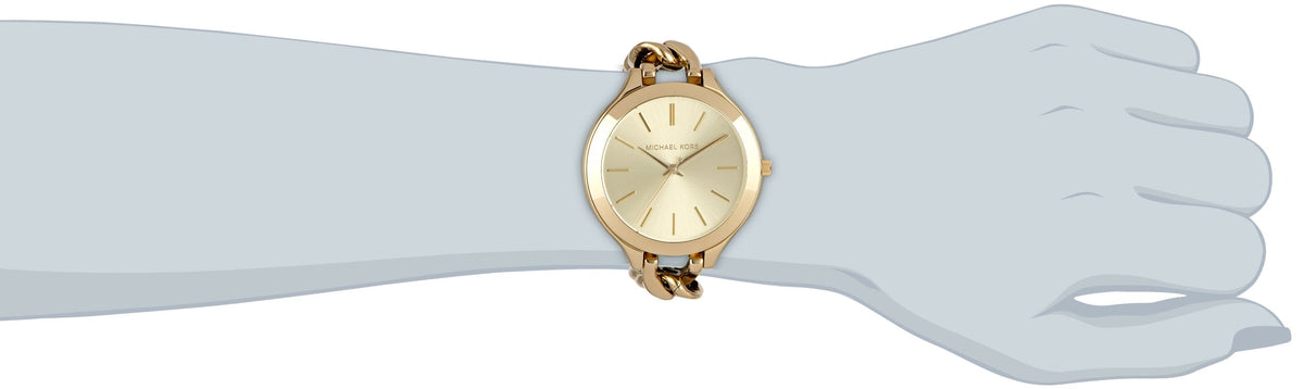  Shop Authentic Michael Kors Runway Gold Dial Gold Steel Strap Watch for Women - MK3222 - Luxxuri