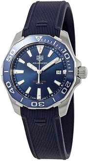  Shop Authentic Tag Heuer Aquaracer Blue Dial Blue Rubber Strap Watch for Men - WAY111C.FT6155 - Luxxuri