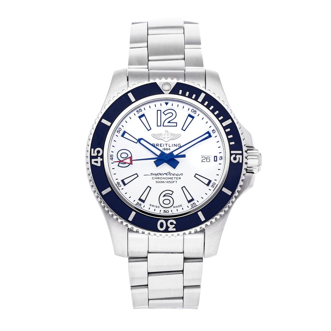  Shop Authentic Breitling Superocean 42mm White Dial Silver Steel Strap Watch for Men - A17366D81A1A1 - Luxxuri