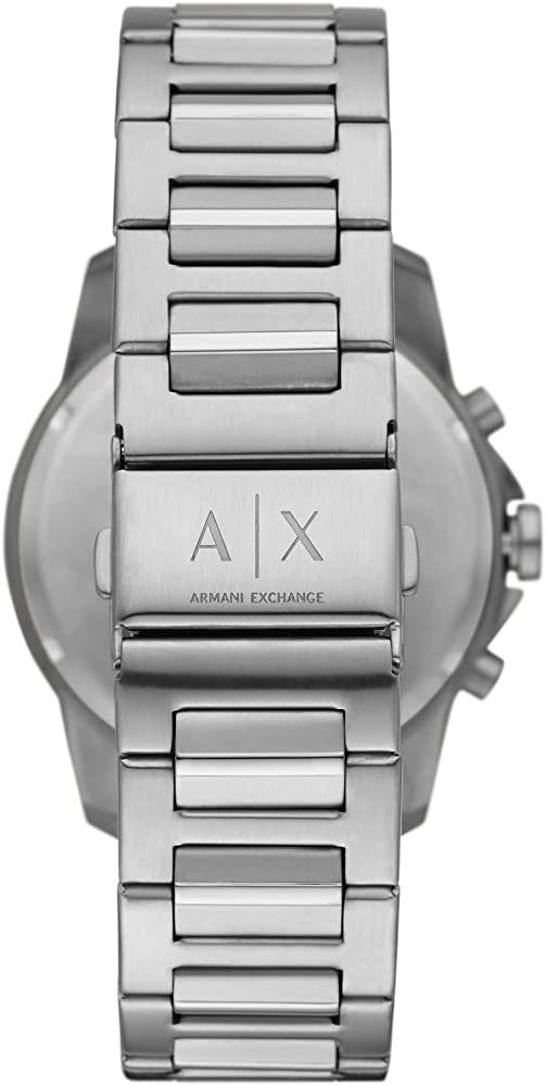  Shop Authentic Armani Exchange Outerbanks Chronograph Silver Dial Silver Steel Strap Watch For Men - AX7141 - Luxxuri
