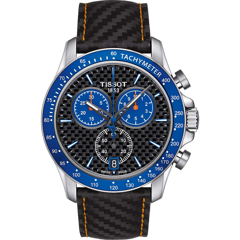  Shop Authentic Tissot V8 Alpine Carbon Chronograph Black Dial Black Leather Strap Watch For Men - T106.417.16.201.00 - Luxxuri