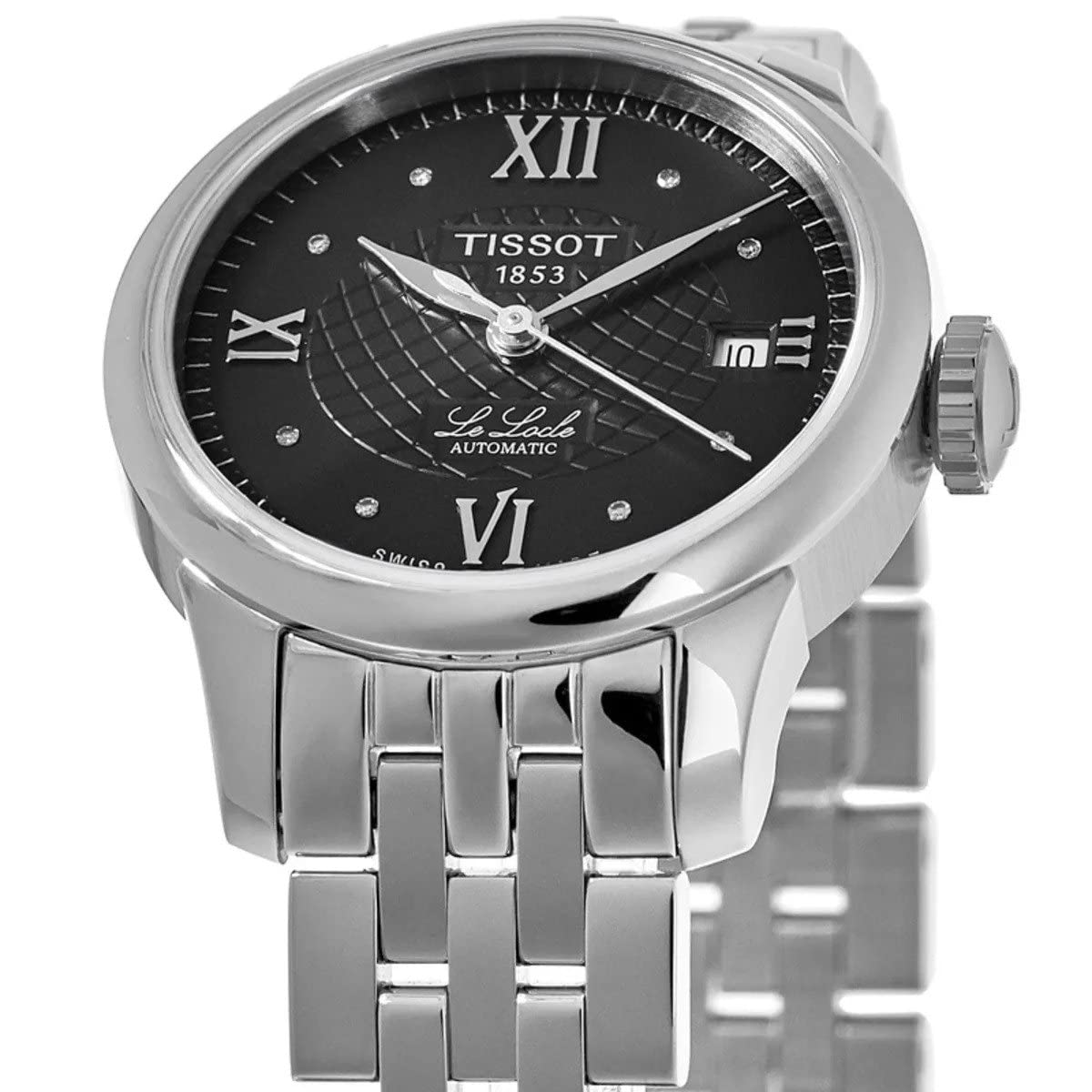  Shop Authentic Tissot Le Locle Automatic Lady Black Dial Silver Steel Strap Watch For Women - T41.1.183.56 - Luxxuri