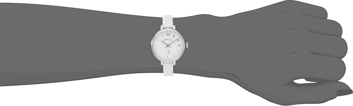  Shop Authentic Marc Jacobs Sally White Dial White Leather Strap Watch for Women - MBM1350 - Luxxuri